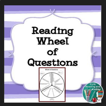 Preview of Reading Comprehension Questions Wheel for Any Book with Easel Activity
