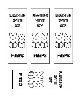 Preview of Reading With My Peeps - Easter Bookmarks ~*FREE*~
