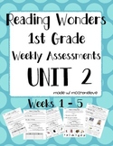 Reading Wonders 1st Grade Unit 2 Weekly Assessment BUNDLE