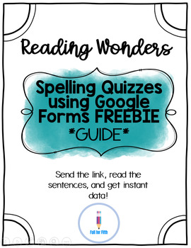 Preview of Reading Wonders 2015 Spelling Quizzes Support Guide