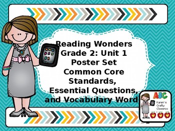 Preview of Reading Wonders 2nd Grade Unit 1 Poster Set