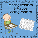 Reading Wonders 2nd grade Spelling Practice (2014 edition)