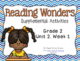 Reading Wonders Activities for Grade 2 Unit 2, Week 1
