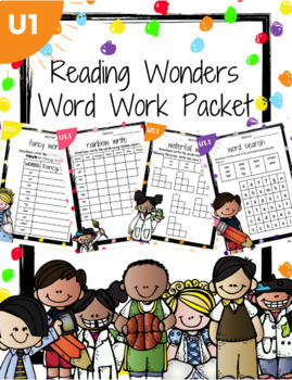 Preview of Reading Wonders First Grade Unit 1 Word Work BUNDLE!!!
