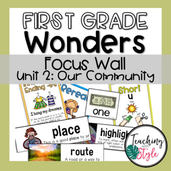 Preview of First Grade Wonders Unit 2 Focus Wall