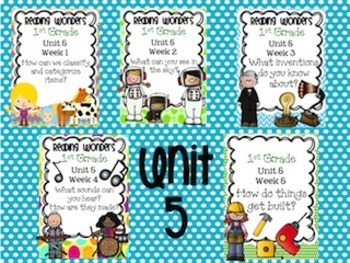 Preview of Reading Wonders First Grade- Unit 5  **Bundle**