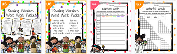 Preview of Reading Wonders First Grade Unit 6 Word Work BUNDLE!!!