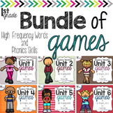 Grade 1 Bundle of Games for High Frequency Words and Phonics