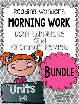 Preview of Morning Work - Language and Grammar Review Bundle Grade 2- Wonders
