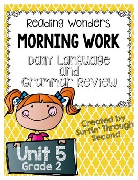 Preview of Grade 2 - Unit 5 - Morning Work - Language and Grammar-Digital Version Included