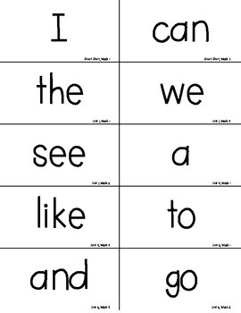 reading wonders kindergarten sight words list pdf