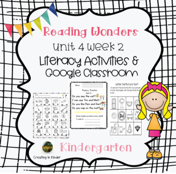 Preview of Wonders Reading for Kindergarten Unit 4 week 2 Literacy Activities