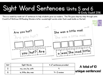 reading wonders kindergarten sight word list