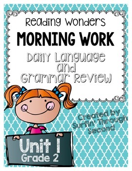 Preview of Grade 2 - Unit 1 - Morning Work - Language and Grammar-Digital Version Included