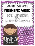 Morning Work- Daily Language and Grammar Review Unit 3 Grade 1