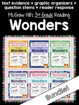 Preview of Third Grade Reading Wonders (ALL 6 UNITS!) Graphic Organizers - Bundle