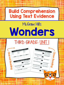Preview of Third Grade Reading Wonders (Unit 1) Close Read Graphic Organizers