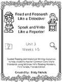 1st Grade Reading Wonders Unit 3 COMBO Guided Reading & An