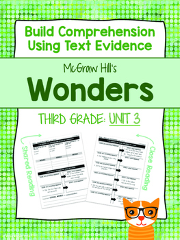 Preview of Third Grade Reading Wonders (Unit 3) Close Read Graphic Organizers