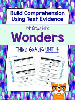 Preview of Third Grade Reading Wonders (Unit 4) Close Read Graphic Organizers