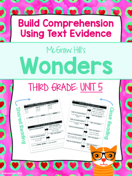 Preview of Third Grade Reading Wonders (Unit 5) Close Read Graphic Organizers