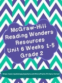 Reading Wonders Unit 6 Weeks 1-5 Activities 2nd Grade (Bundle)