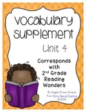 Reading Wonders Vocabulary Supplement for Grade 2, Unit 4