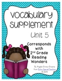 Reading Wonders Vocabulary Supplement for Grade 2, Unit 5
