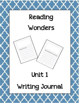 Preview of McGraw Hill Reading Wonders Writing Journal 1st Grade Unit 1