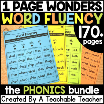 Preview of Phonics Worksheets for Decoding - Reading Fluency and Reading Intervention