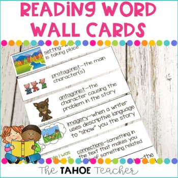 Preview of Reading Word Wall Vocabulary Cards