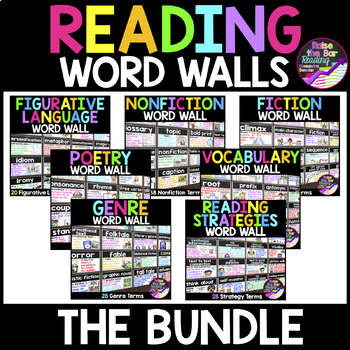 Preview of Reading Word Walls: 200 Reading Posters (Fiction and Nonfiction) Bulletin Board