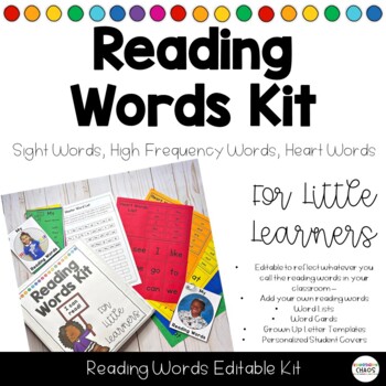 Preview of Reading Words Kit - Sight Words High Frequency Words Heart Words SOR