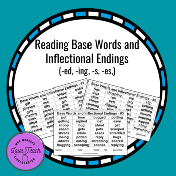 words with inflectional endings