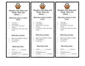 Preview of Reading Workshop Anchor Chart Bookmarks