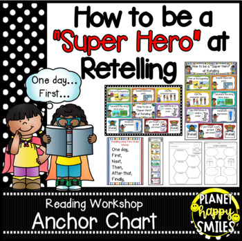 Preview of Reading Workshop Anchor Chart - How to be a Hero at Retelling