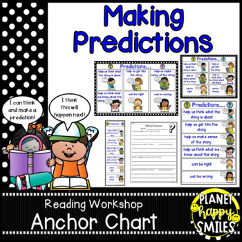 Preview of Reading Workshop Anchor Chart - Making Predictions + Reading Response pages