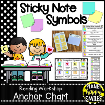 Reading Workshop Anchor Chart - Sticky Note Symbols