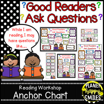 Preview of Reading Workshop Anchor Chart - Good Readers Ask Questions