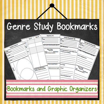Preview of Genre Bookmarks and Graphic Organizers: Analyze Genre w/ Authentic Texts