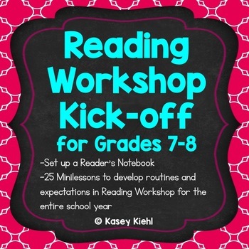 Preview of Reading Workshop Kick-off for Grades 7-8