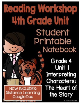 Preview of Lucy Reading Workshop: 4th Grade Notebook - Unit 1 - Distance Learning