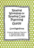 Reading Workshop Lesson Planner