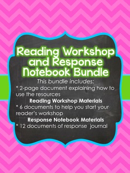 Preview of Reading Workshop Materials and Response Notebook Bundle