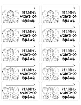 Preview of Reading Workshop Notebook Labels