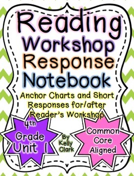 Reading Workshop Response Notebook-Unit 1 Launching Reading {4th gr CC ...