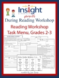 Reading Workshop Task Menu & Recording Sheets, Grades 2 & 3