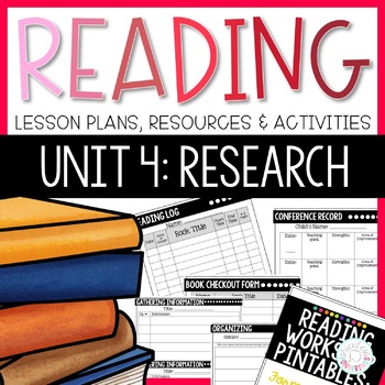 Preview of Reading Workshop - 3rd, 4th & 5th Grade - Research Project Lessons & Activities