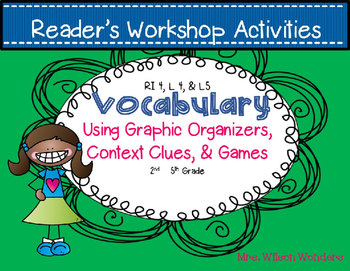 Preview of Reading Workshop Vocab Centers & Station Activities - RI 4, L4, L5