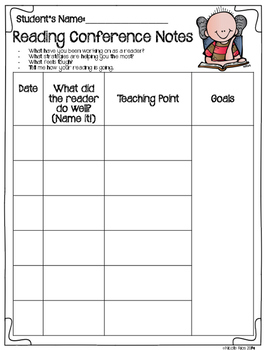 Reading Writing Conference Forms by Nicole Rios TPT